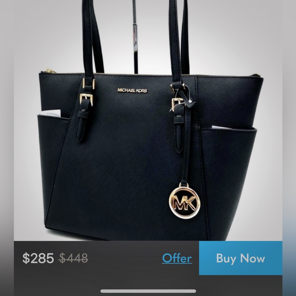 Michael Kors Black leather Tote Bag shoulder bag like new ❌80% OFF SALE❌ - Picture 8 of 16